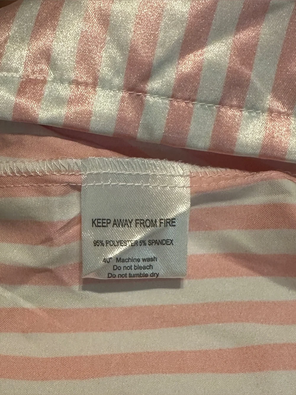 SAPJON Pink Striped Satin Pajama Set – Size Large